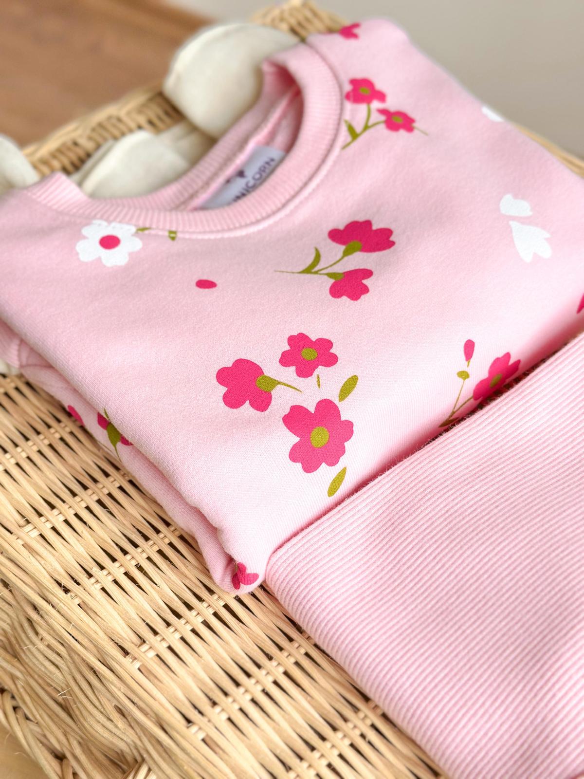 EtekUçlu Çiçek Baskılı İkili Takım