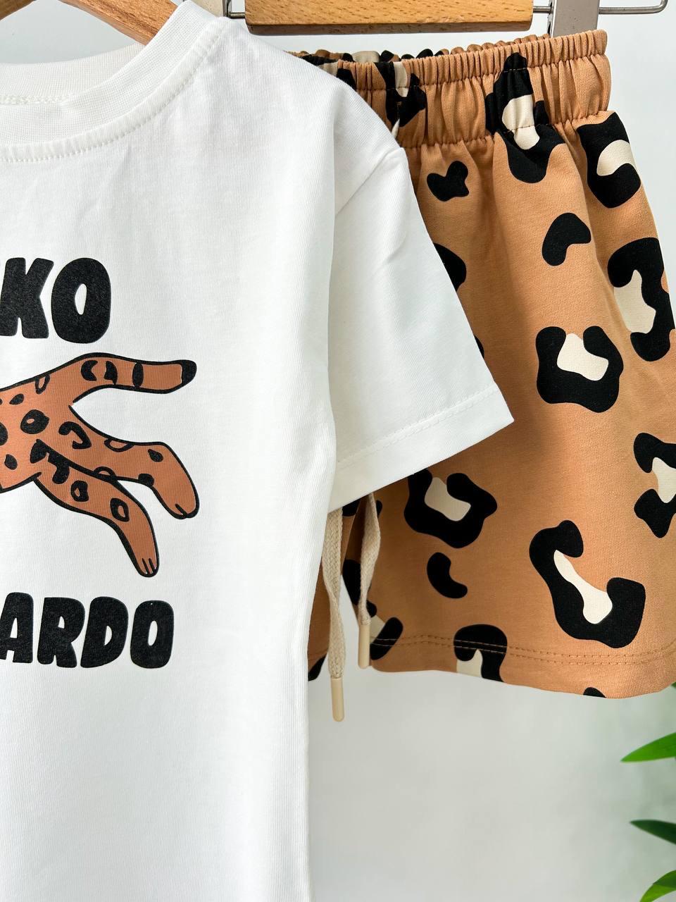 Niko Leopar Oversize Çocuk Takım