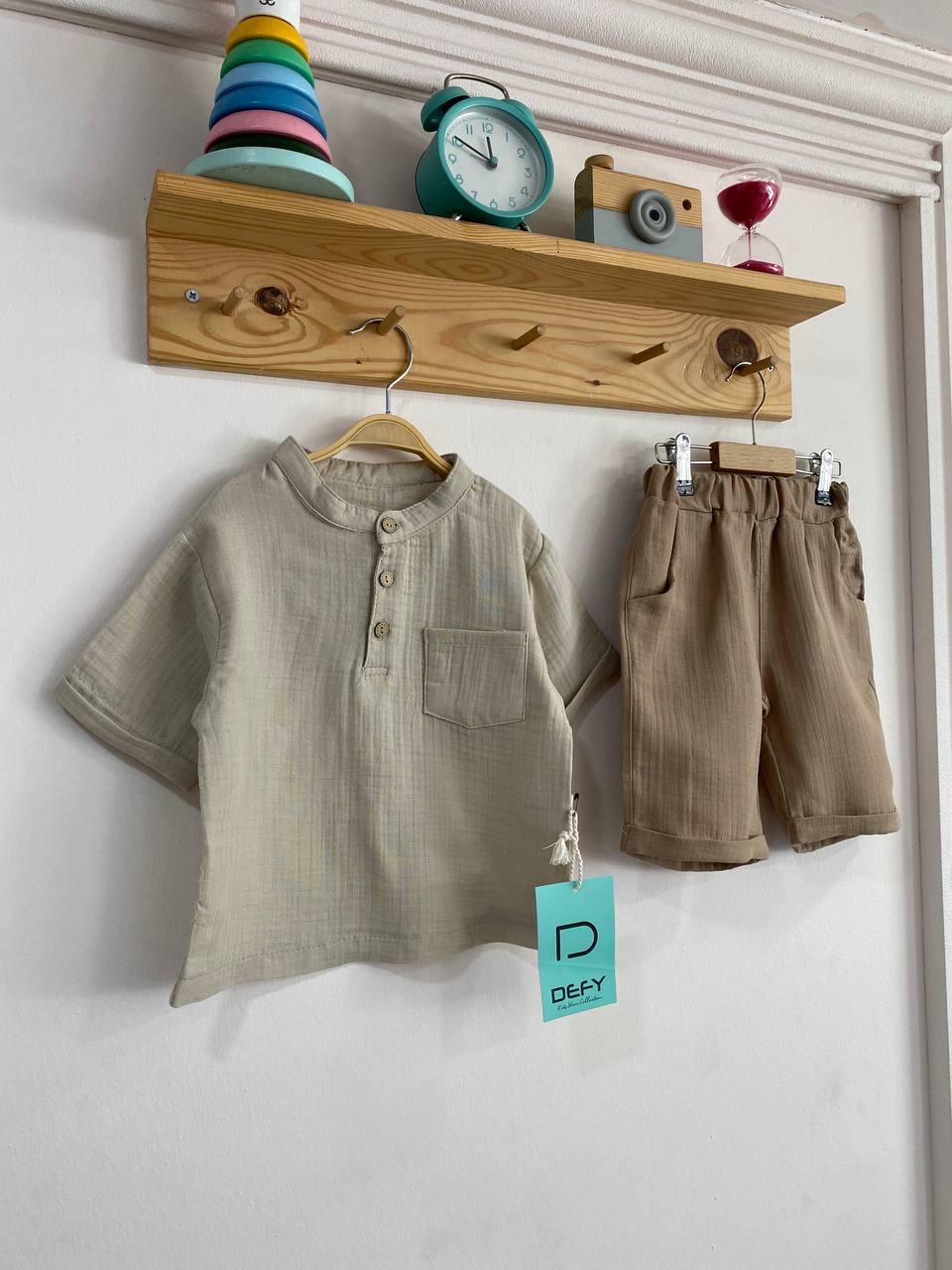 Müslin Kahverengi İkili Takımı