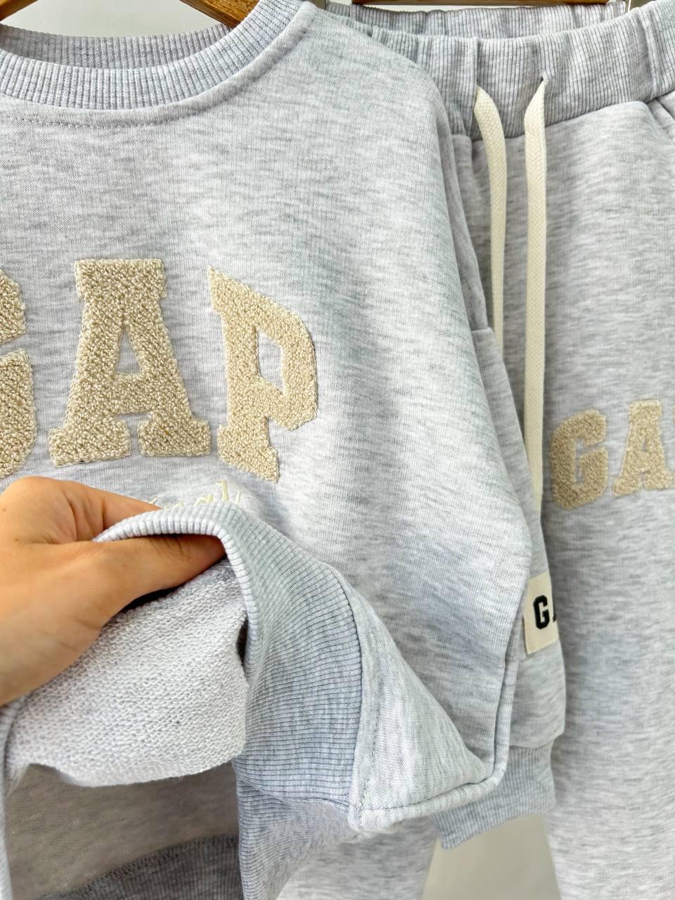 Fırçalı Kumaş GAP Takım Gri