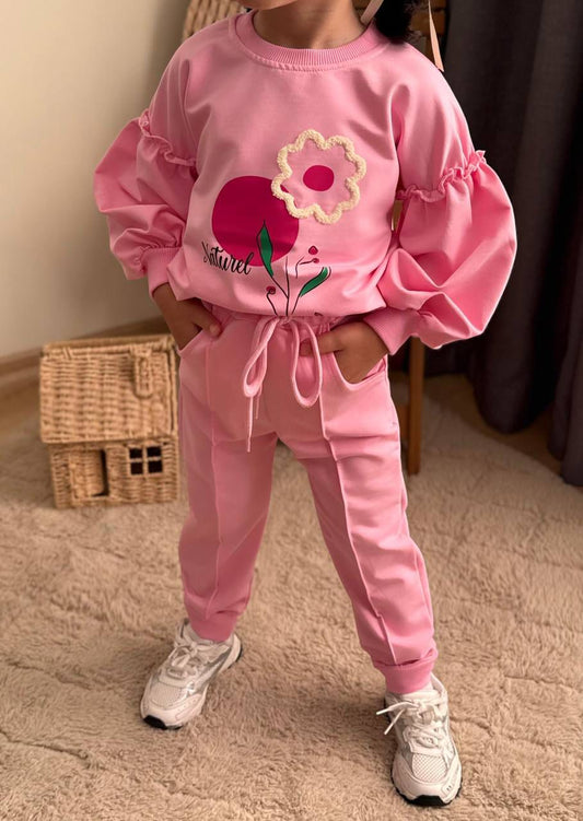 Çiçek Figür Detaylı İkili Takım