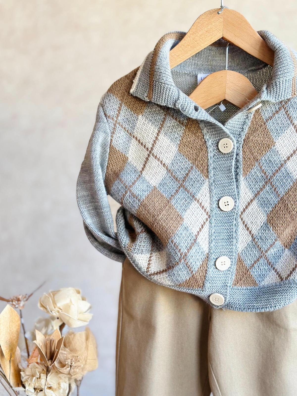 Triko Hırka Canvas Pantolon İkili Takım