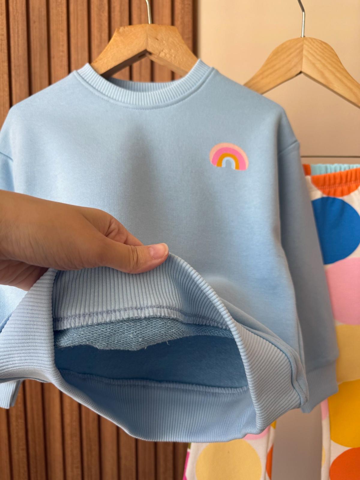 Gökkuşağı Baskılı İkili Takım