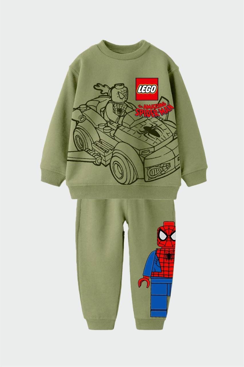Spiderman Lego Baskılı İkili Takım