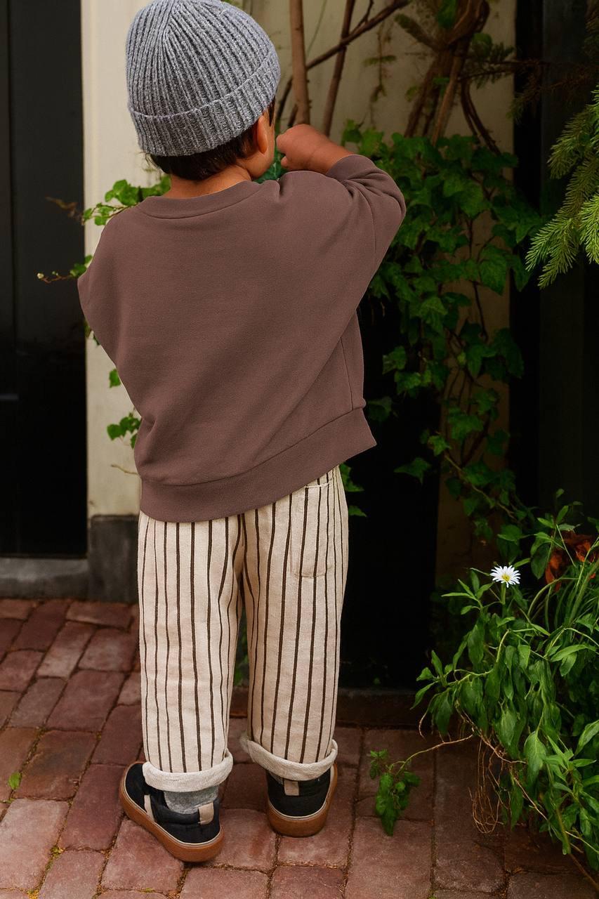 Kahverengi Çizgili Alt İkili Takım