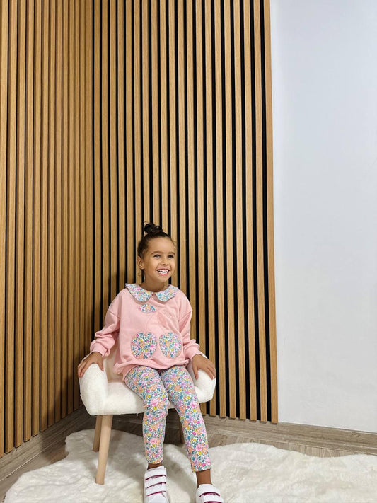 Renkli Kiraz Baskılı İkili Takım