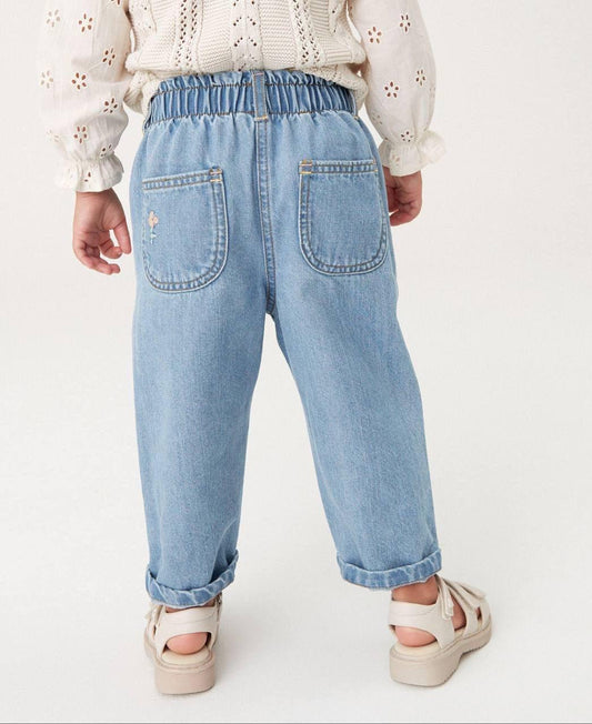 Çiçek Nakışlı Pantolon