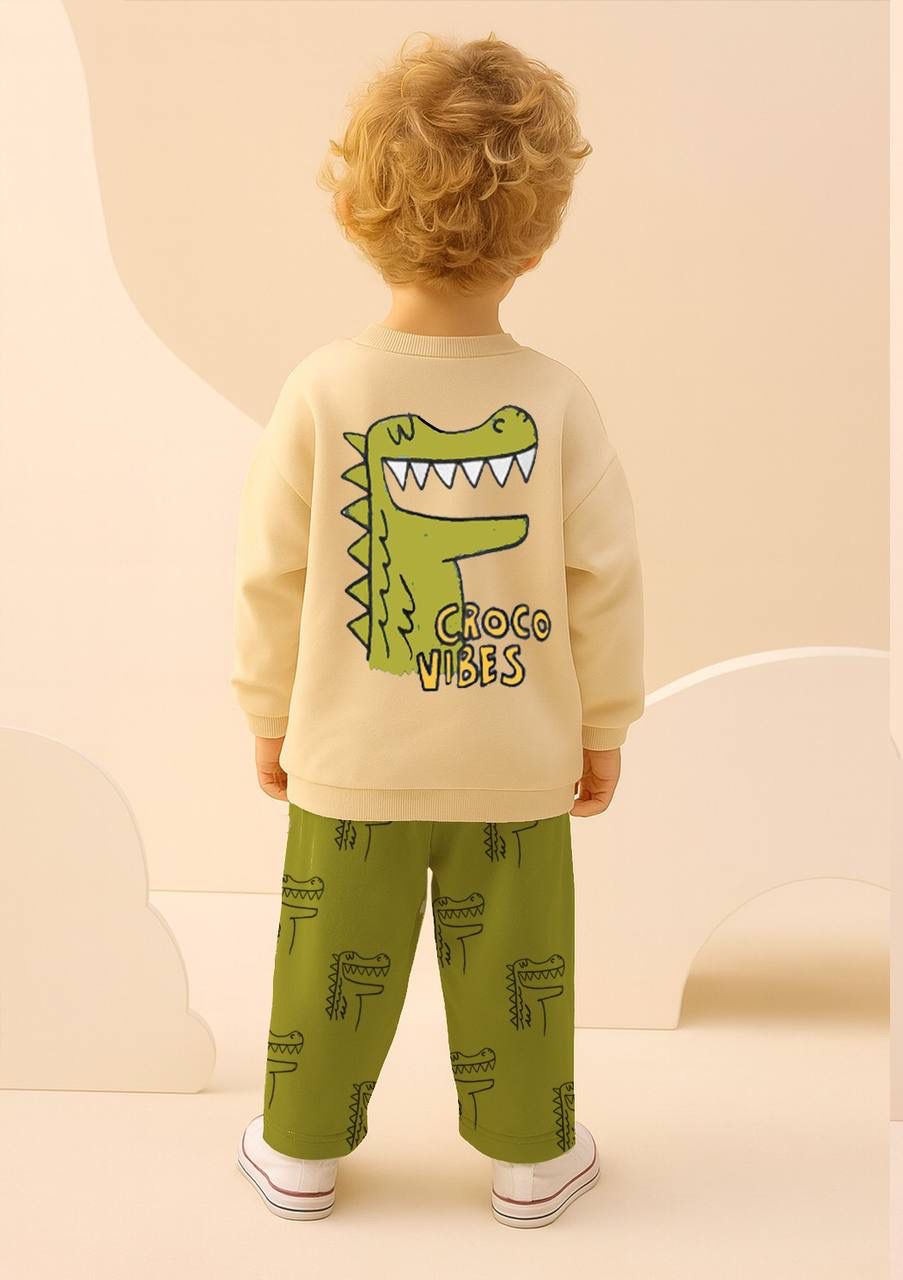 Croco Vibes Pamuklu Eşofman Takımı