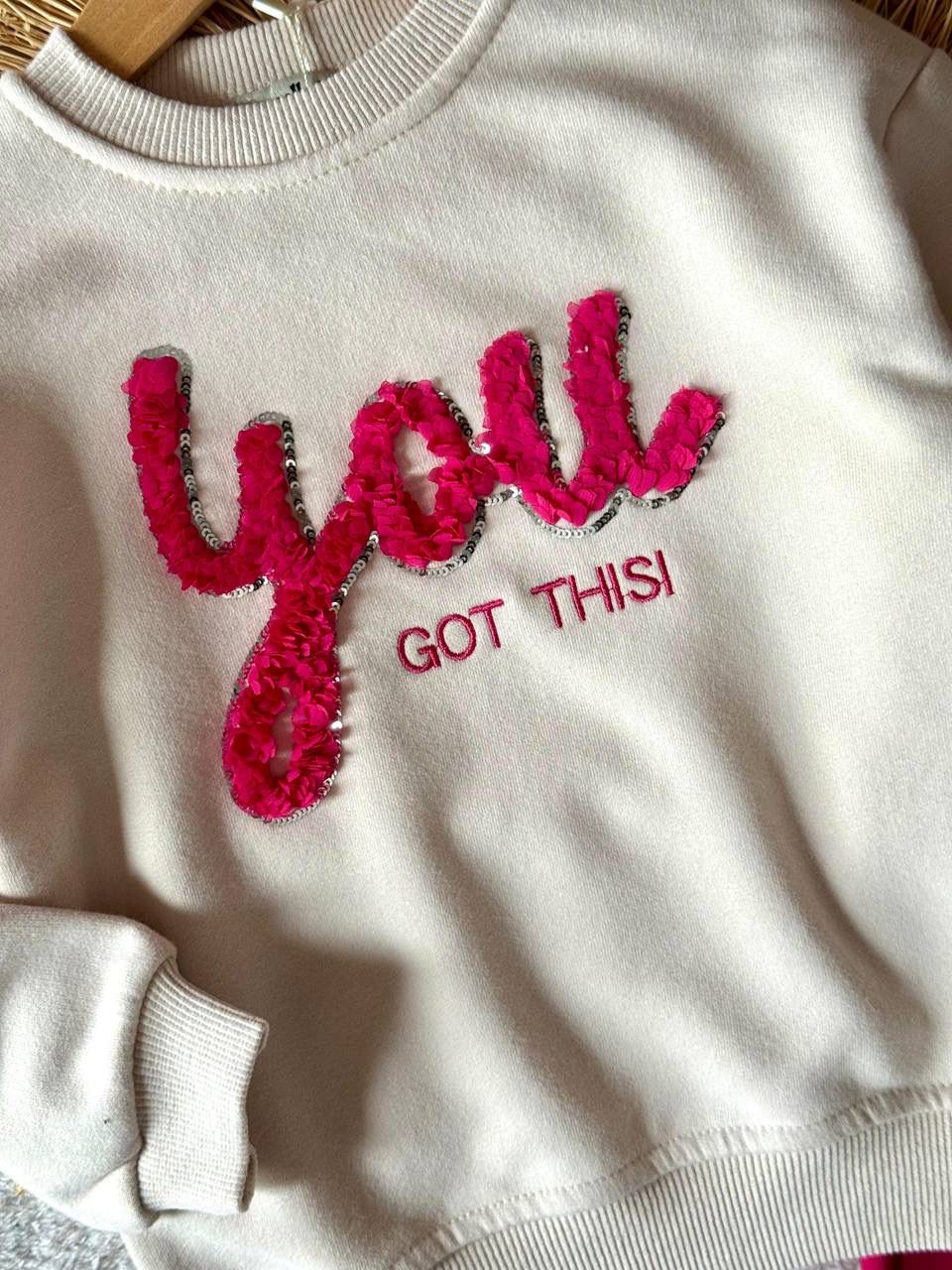 "You Got This" Baskılı Polar Eşofman Takımı