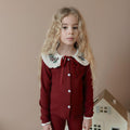 Bebe Yaka Taytlı Takım(Bordo)