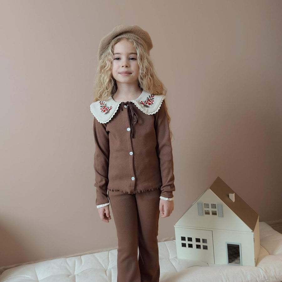 Bebe Yaka Taytlı Takım(Kahve)