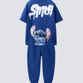 Erkek Çocuk Disney "Stitch" Baskılı Şortlu İkili Takım