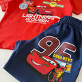 Erkek Çocuk "Lightning McQueen - 95" Baskılı Şortlu İkili Takım
