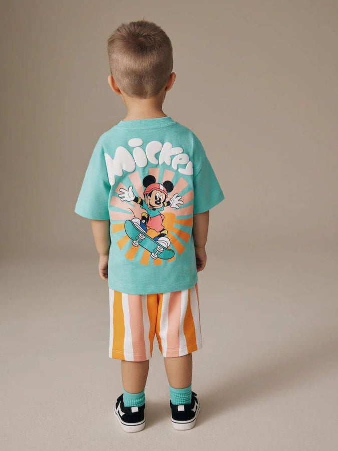 Çocuk Mickey Mouse Lisanslı Şortlu İkili Takım