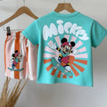 Çocuk Mickey Mouse Lisanslı Şortlu İkili Takım