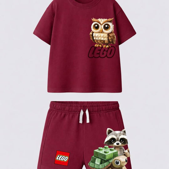 Çocuk LEGO Temalı Şortlu İkili Takım