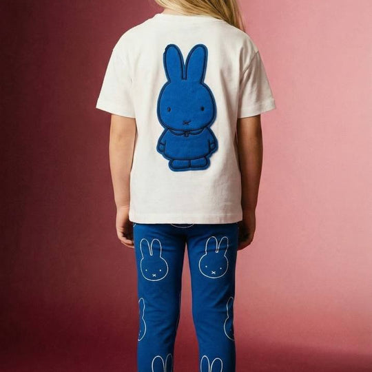 Çocuk "Miffy" Tavşan Nakışlı Taytlı İkili Takım