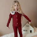 Bebe Yaka Taytlı Takım(Bordo)