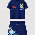 Erkek Çocuk "Bluey - Rescue Team" Baskılı Şortlu Takım