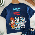 Erkek Çocuk "Bluey - Rescue Team" Baskılı Şortlu Takım