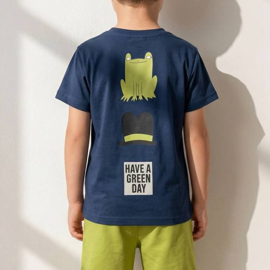Have A Green Day Sevimli Kurbağa Erkek Çocuk Şortlu Takım