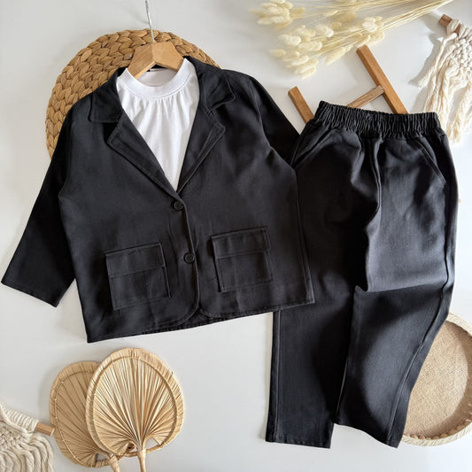 Siyah Blazer Ceket Takım