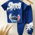 Stitch  Baskılı Takım Mavi