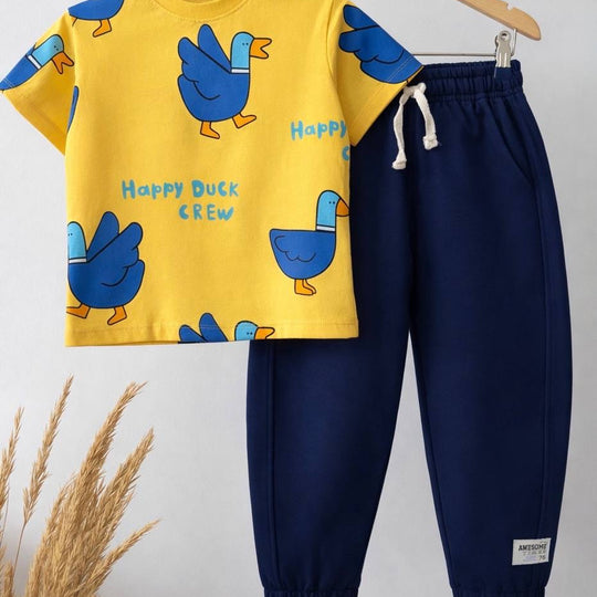 Happy Duck Baskılı Takım