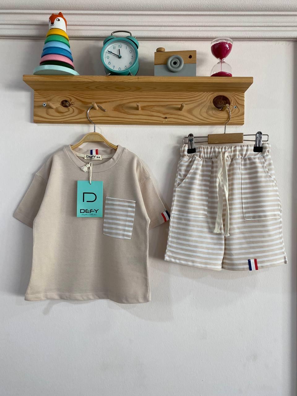 Çizgili Oversize Çocuk Takım