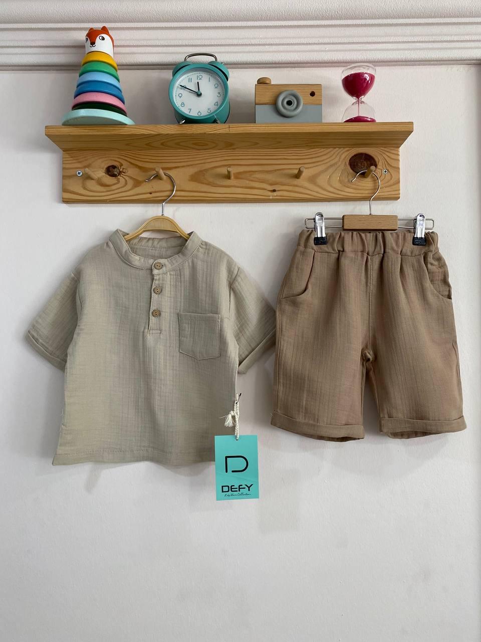 Müslin Kahverengi İkili Takımı