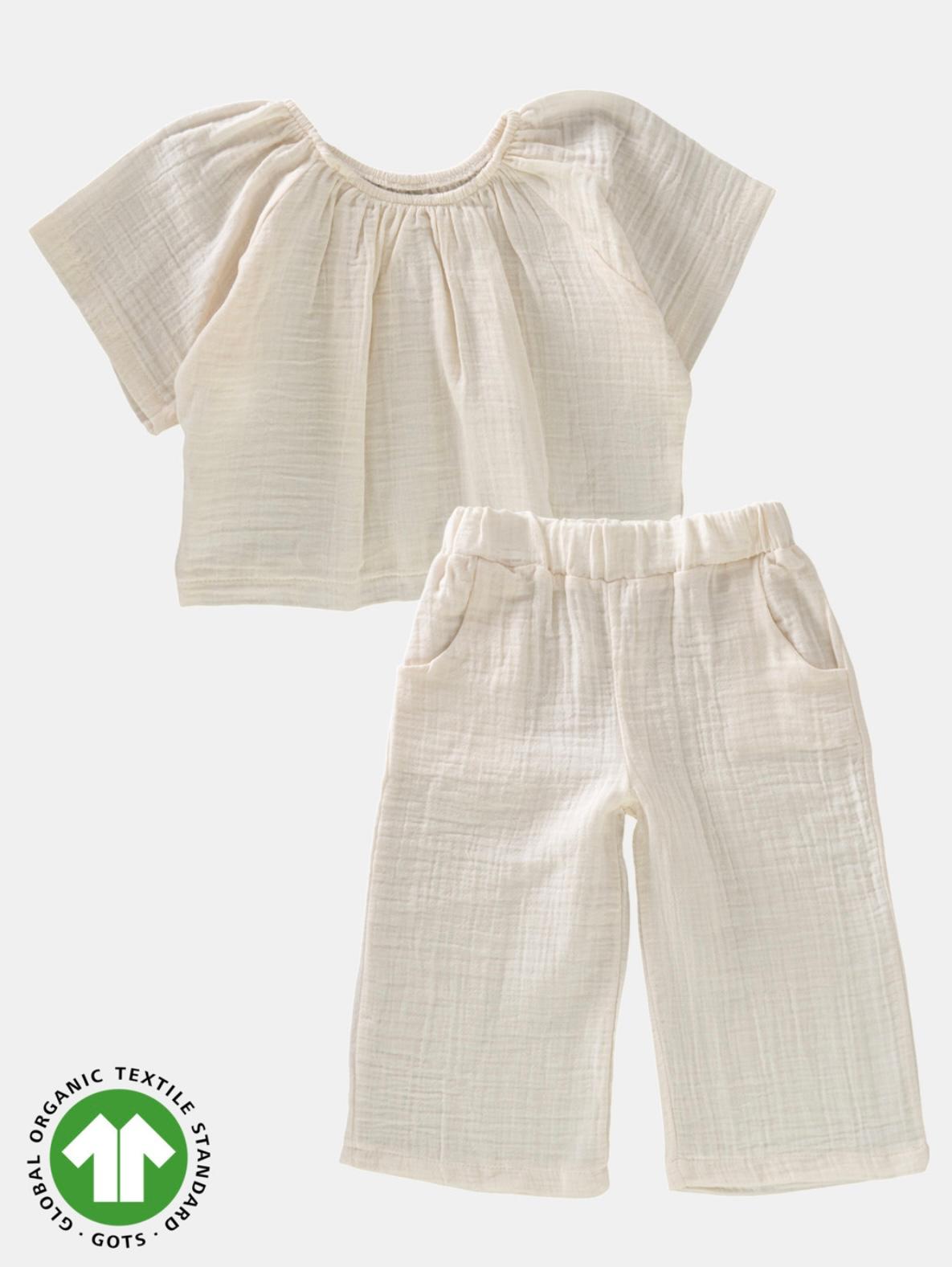 Müslin Krem Kız Takım