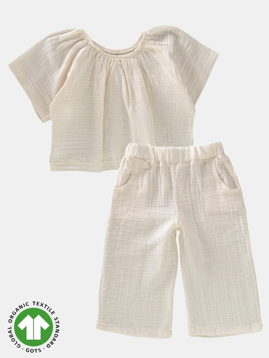 Müslin Krem Kız Takım