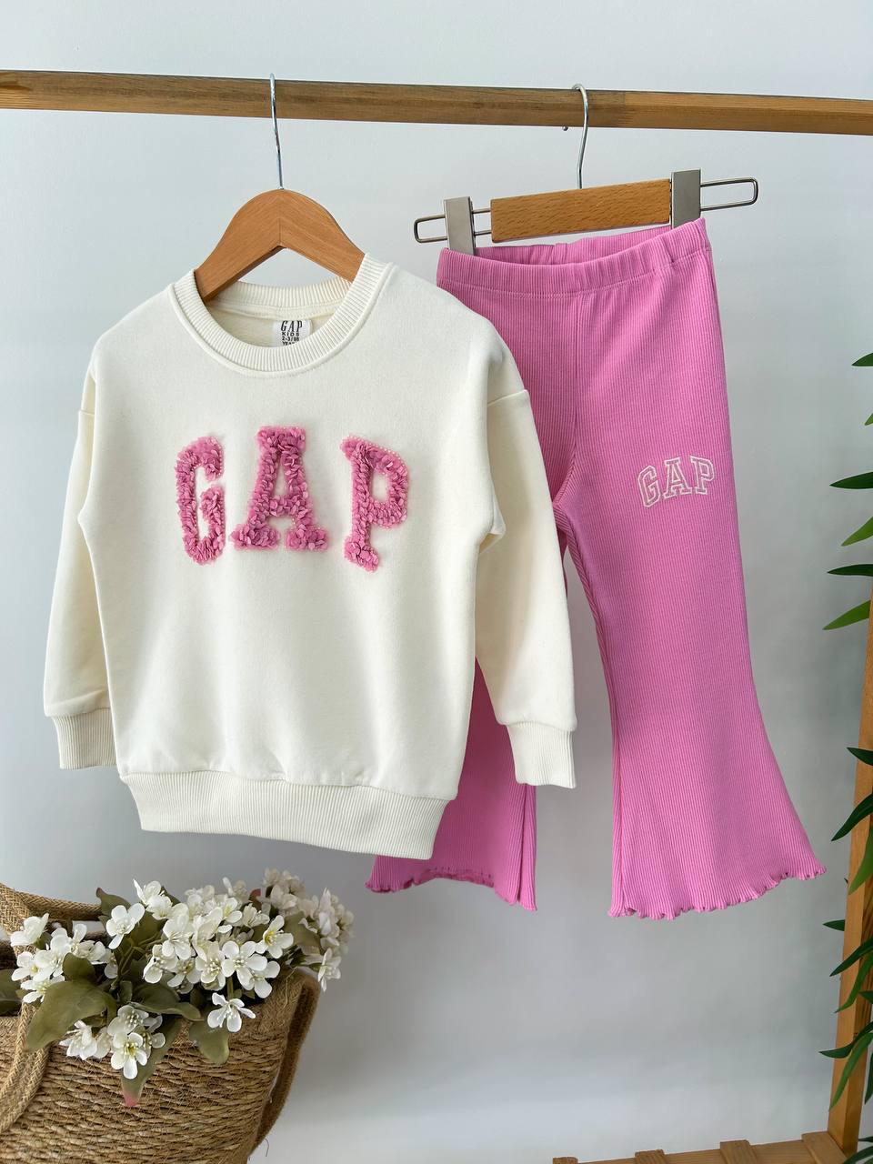 Fırçalı Kumaş GAP Takım Pembe