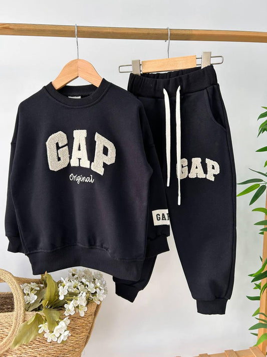 Fırçalı Kumaş GAP Takım Siyah