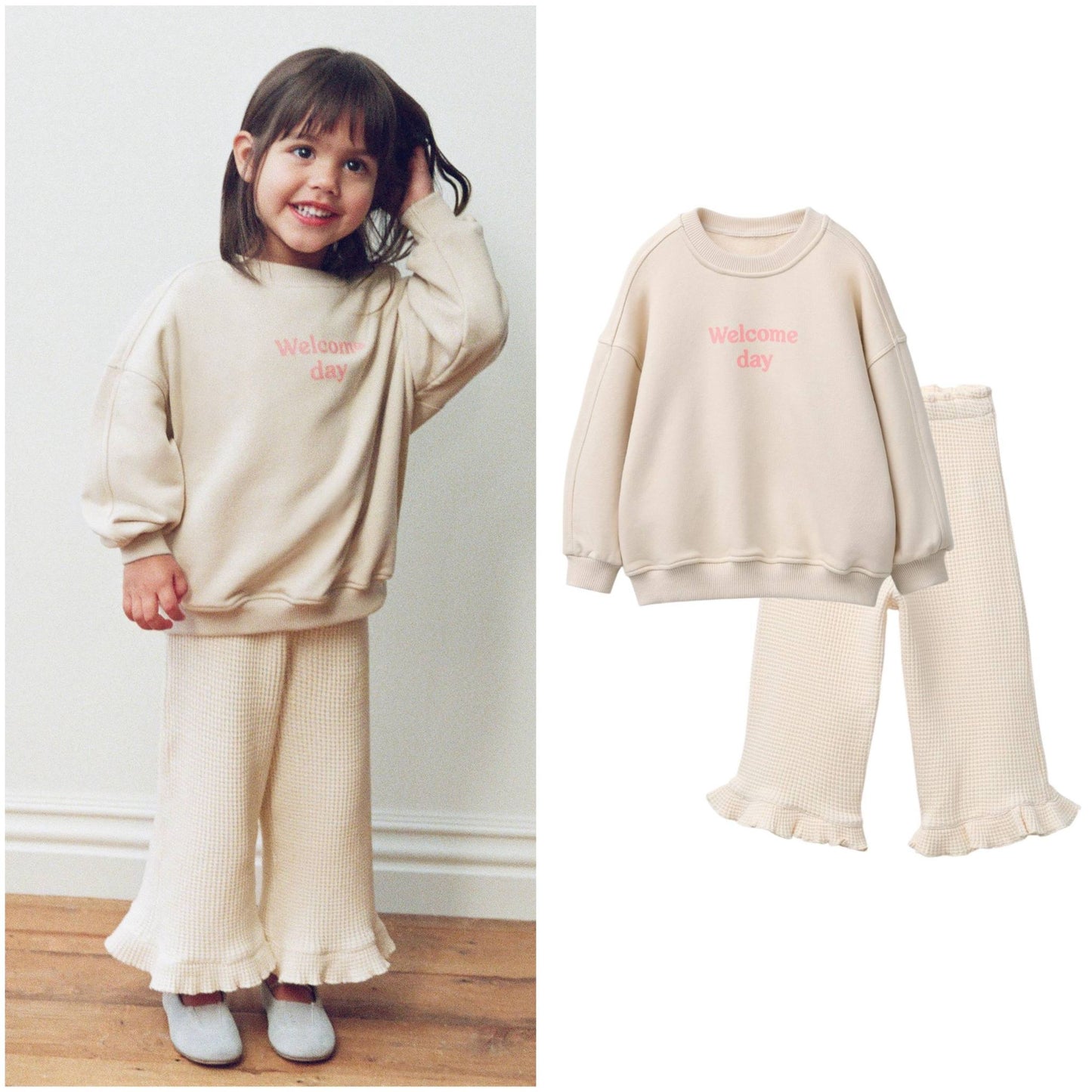 Sweat ve Gofre Kumaş Tayt Takım