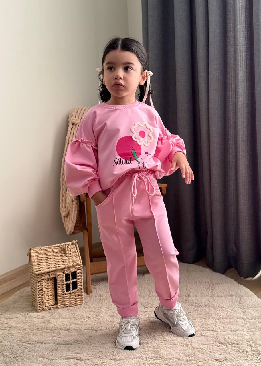 Çiçek Figür Detaylı İkili Takım