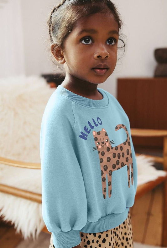 Kedi Figür Baskı Detaylı İkili Takım