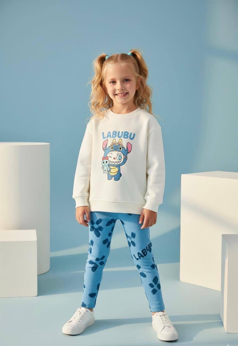 Labubu Baskılı İkili Takım