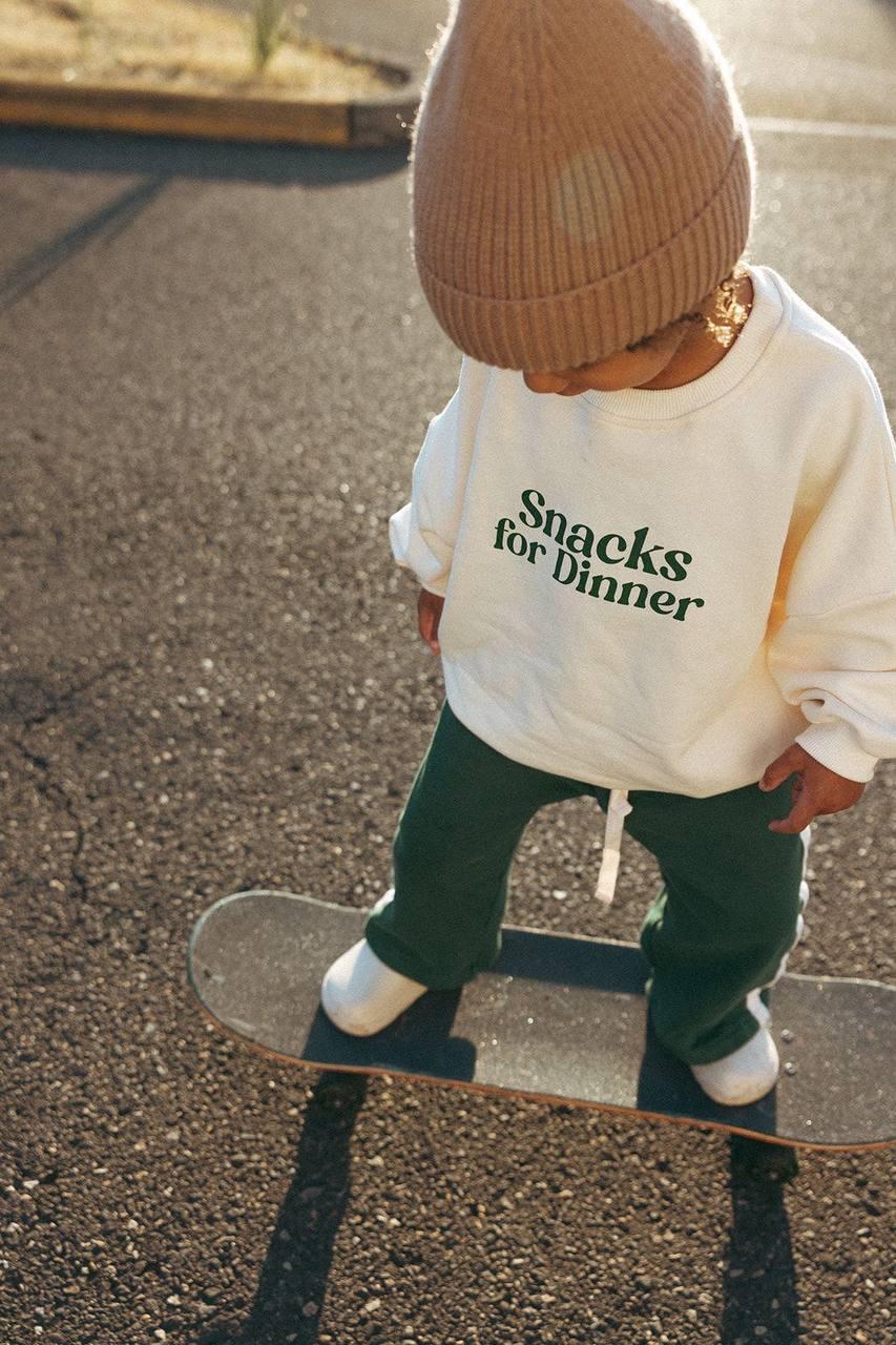 Snacks For Dinner Baskılı İkili Takım