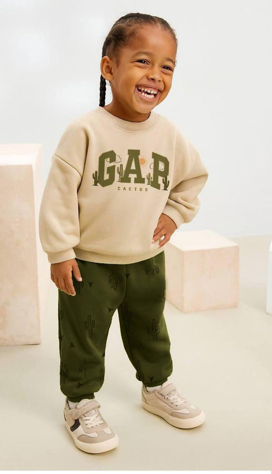 GAP Kaktüs Desen Baskılı İkili Takım-Yeşil