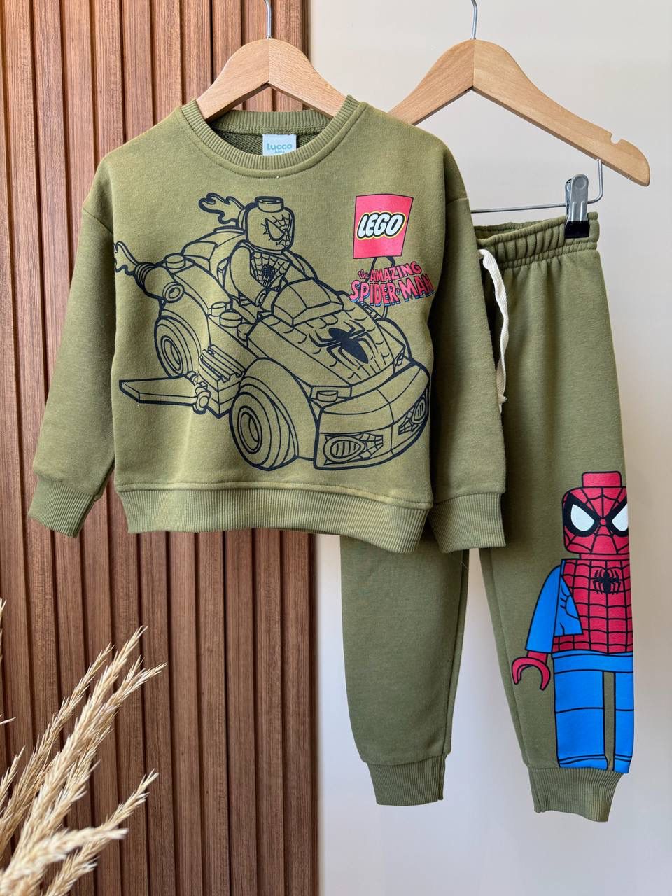 Spiderman Lego Baskılı İkili Takım