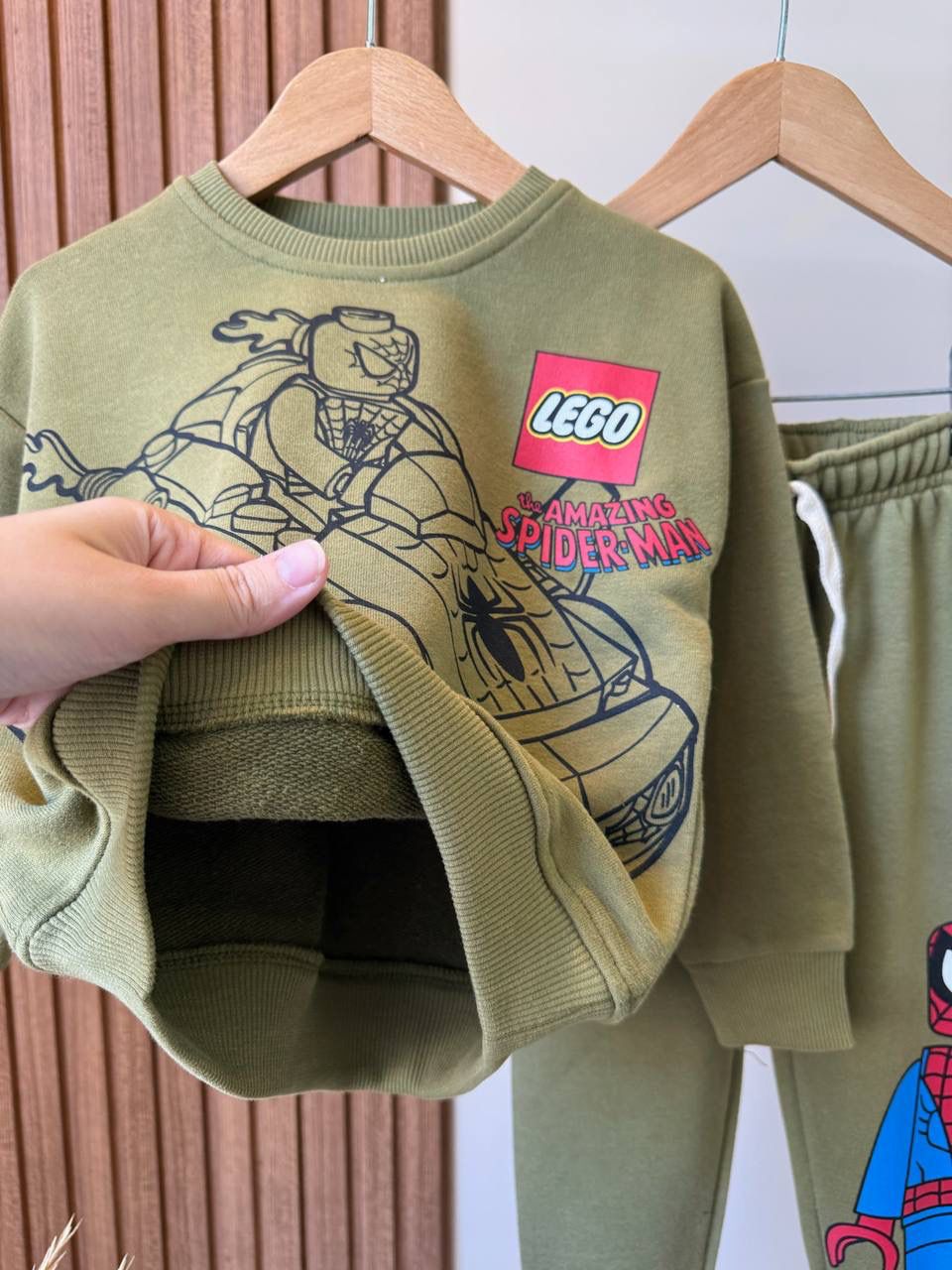 Spiderman Lego Baskılı İkili Takım