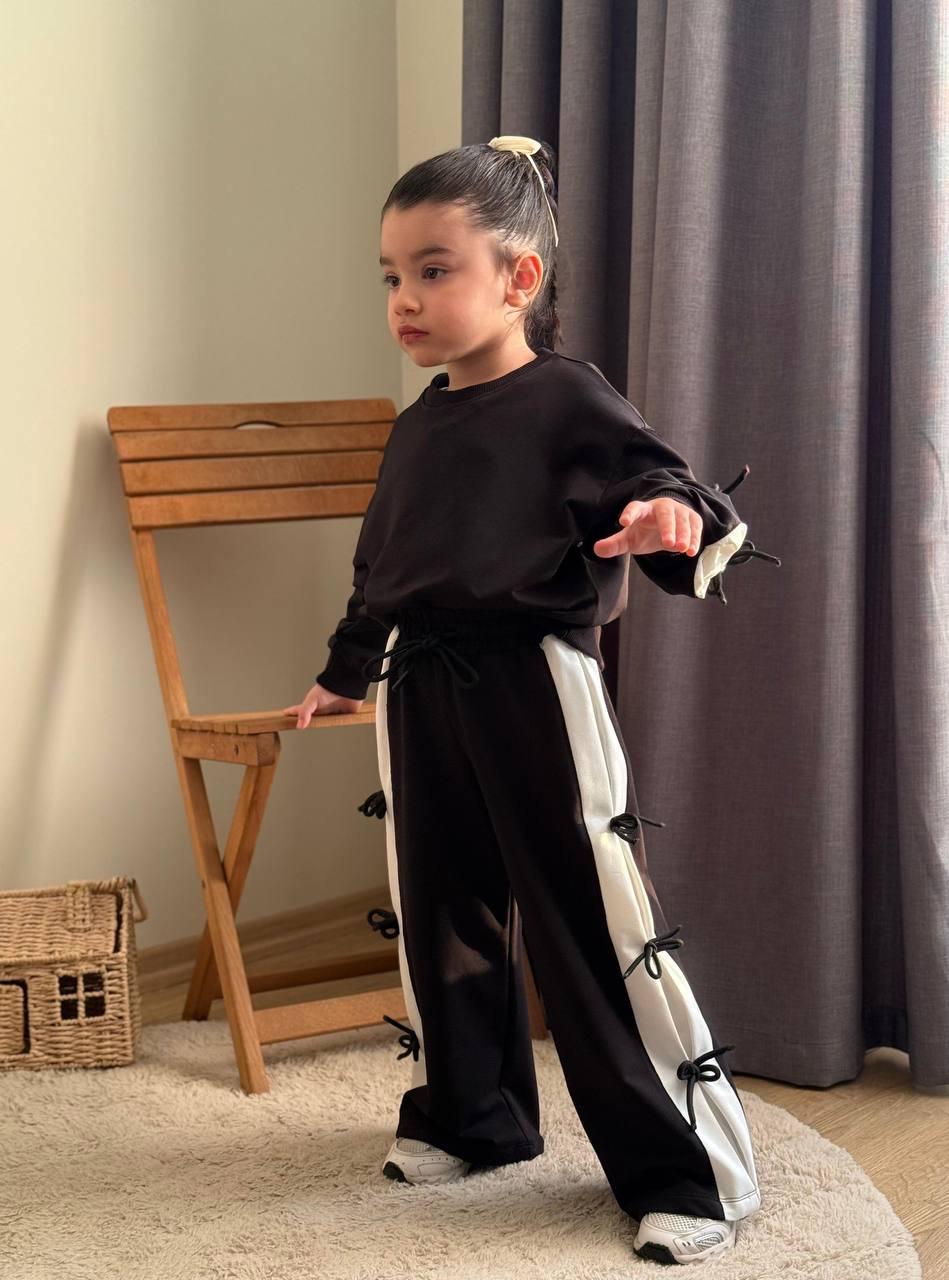 Fiyonk Detaylı İkili Takım-Siyah