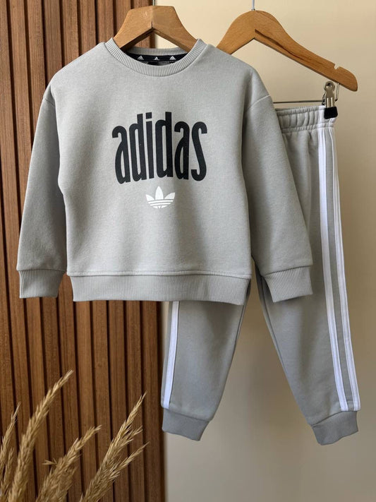 ADS Baskılı Gri İkili Takım