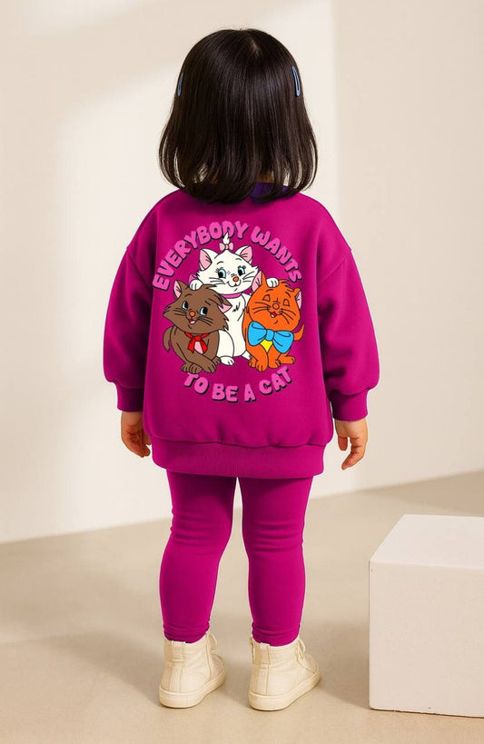 Cats Baskılı İkili Takım