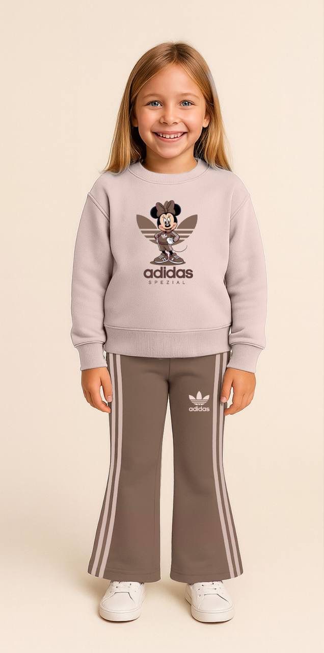 ADS Mickey Baskılı İkili Takım-Gri