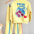 Funny Juicy Baskılı İkili Takım-Sarı