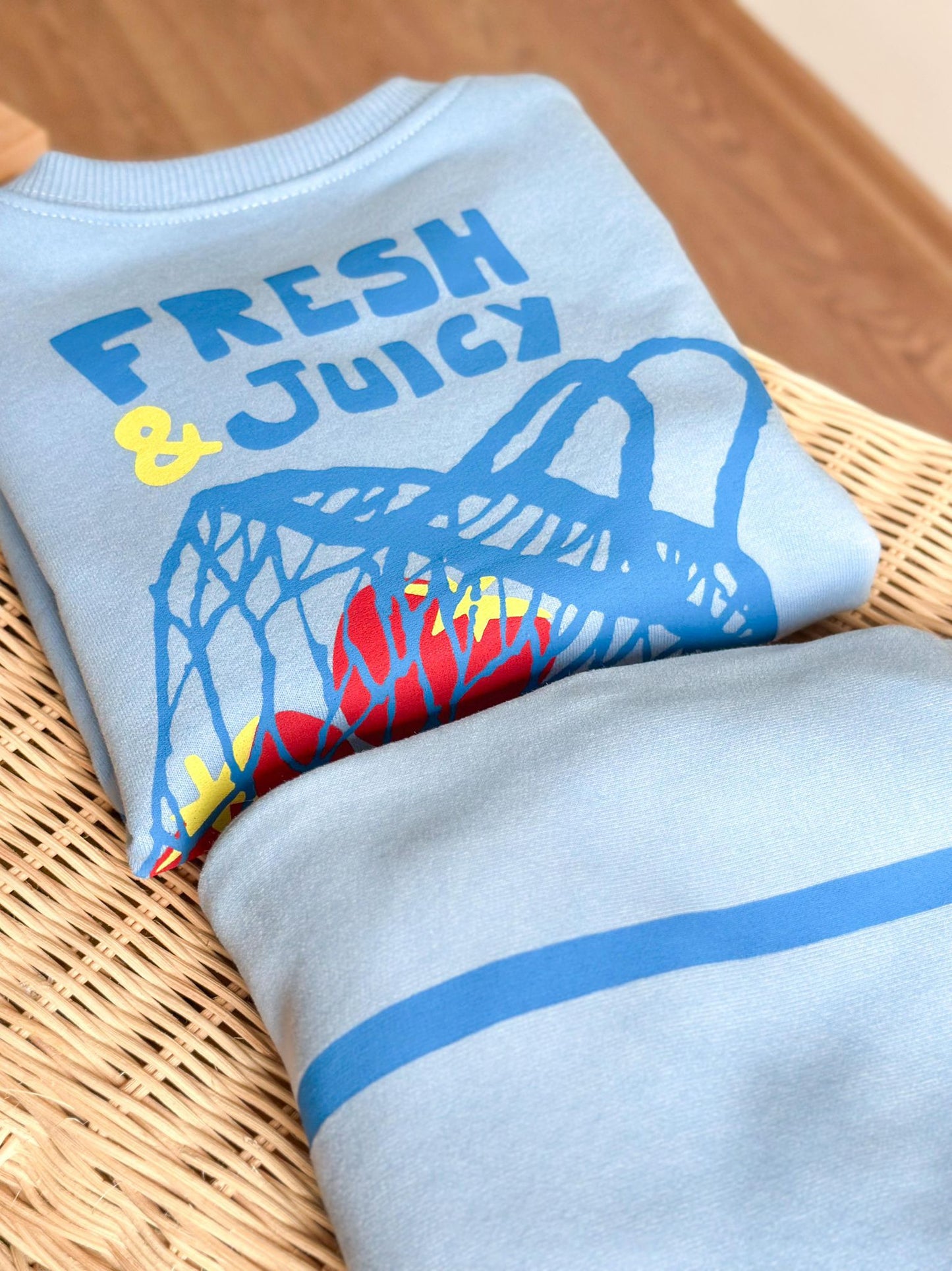 Funny Juicy Baskılı İkili Takım-Mavi