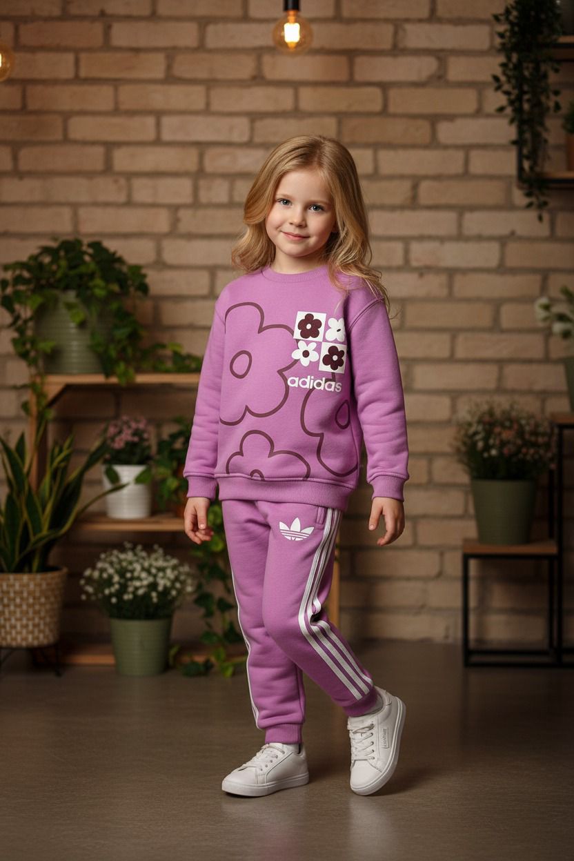 ADS Çiçek Baskılı İkili Takım-Pembe