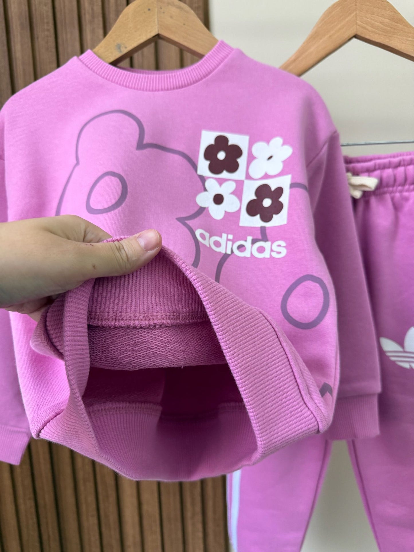 ADS Çiçek Baskılı İkili Takım-Pembe